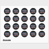 Geweldig zoals mijn dochter patriottisch ontwerp v ronde sticker (Vel)