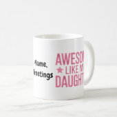 Geweldig Zoals Mijn Dochter Vaderdag Cadeau Koffiemok (Voorkant rechts)