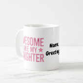 Geweldig Zoals Mijn Dochter Vaderdag Cadeau Koffiemok (Voorkant links)