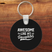 Geweldig zoals mijn dochter voor papa mannen grapp sleutelhanger (Voorkant)