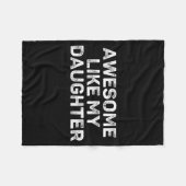 Geweldig zoals mijn dochter voor vader mannen grap fleece deken (Voorkant (Horizontaal))