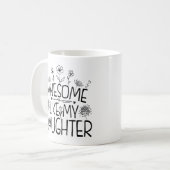 Geweldig zoals mijn dochter wilde bloem presentje  koffiemok (Voorkant links)