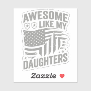 Geweldig zoals mijn dochters patriottische vectoro sticker