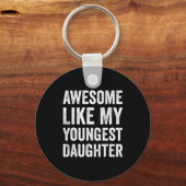 Geweldig zoals mijn jongste dochter Funny vintage Sleutelhanger (Voorkant)