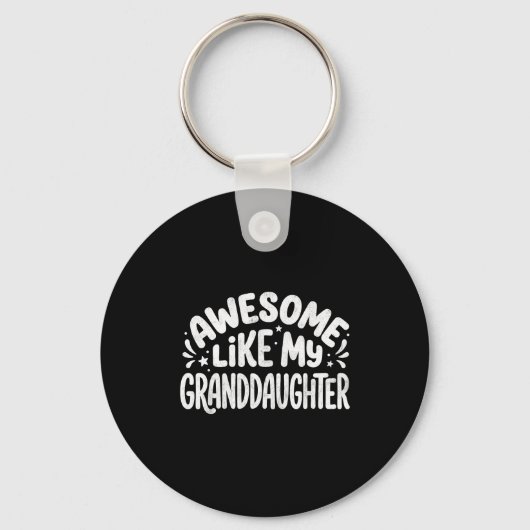 Geweldig zoals mijn kleindochter Funny oma opa Sleutelhanger (Voorkant)