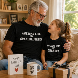 Geweldig zoals mijn kleindochter Leuke opa cadeau T-shirt