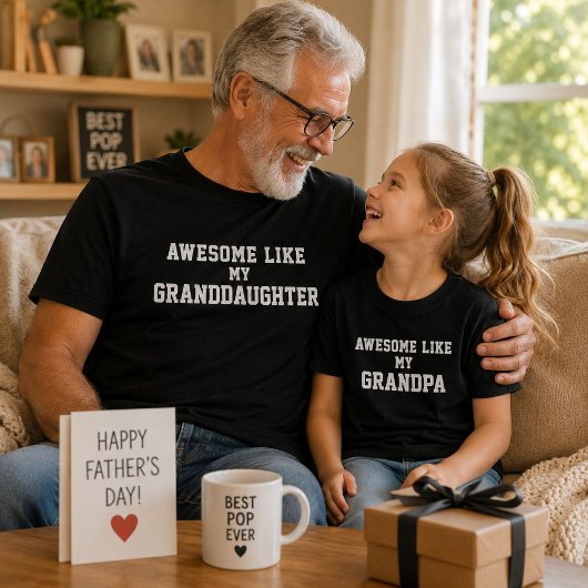 Geweldig zoals mijn kleindochter Leuke opa cadeau  T-shirt