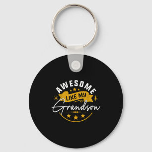 Geweldig zoals mijn kleinzoon Opa Oma Cadeau Sleutelhanger