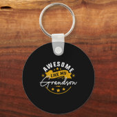 Geweldig zoals mijn kleinzoon Opa Oma Cadeau Sleutelhanger (Voorkant)