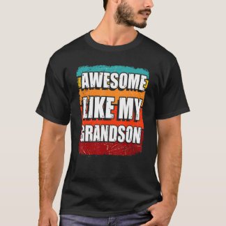 Geweldig zoals mijn kleinzoon Retro Vintage Grooto T-shirt