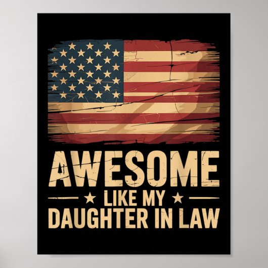 Geweldig zoals mijn schoondochter Funny Parents Da Poster (Voorkant)