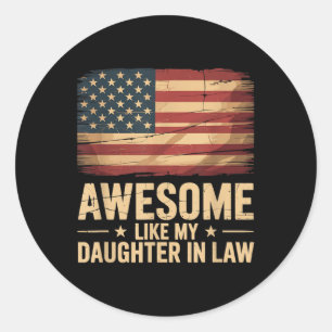 Geweldig zoals mijn schoondochter Funny Parents Da Ronde Sticker