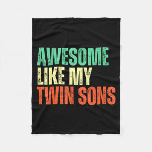 Geweldig zoals mijn tweelingzoons Funny Mom Dad Pa Fleece Deken