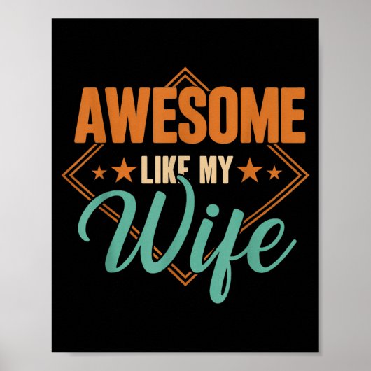 Geweldig zoals mijn vrouw Grappige vintage Vaderda Poster (Voorkant)