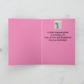 Geweldig zuster Birthday Hummingbird Garden Kaart (Binnen)