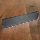 Geweldig zwart stone design naambordje (Zijkant)