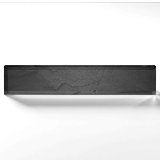 Geweldig zwart stone design naambordje (Voorkant)