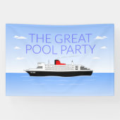 Geweldig zwembad feest spandoek (Horizontaal)