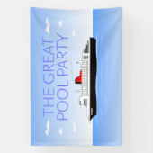 Geweldig zwembad feest spandoek (Verticaal)