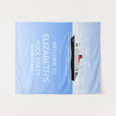 Geweldig zwembad feest wandkleed (Voorkant (horizontaal))