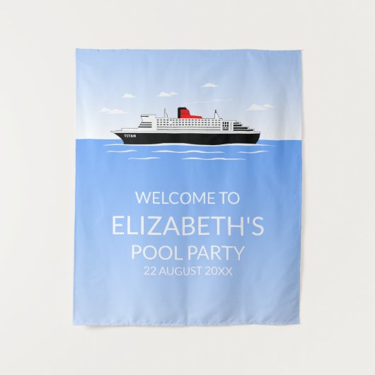 Geweldig zwembad feest wandkleed (Voorkant)