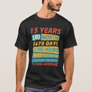 Geweldige 15 jaar oude  versie 15e t-shirt