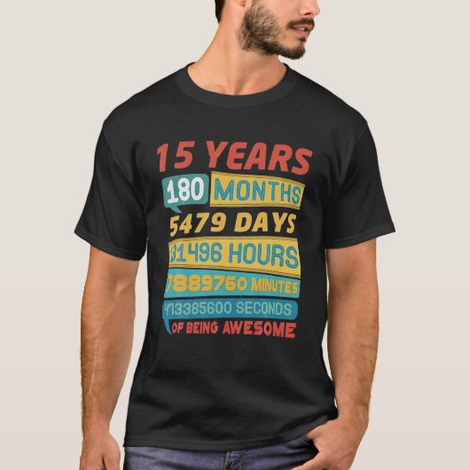 Geweldige 15 jaar oude  versie 15e t-shirt (Voorkant)