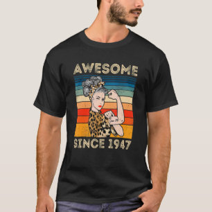 Geweldige 1947 Leopard 75 75 jaar oud Classi T-shirt