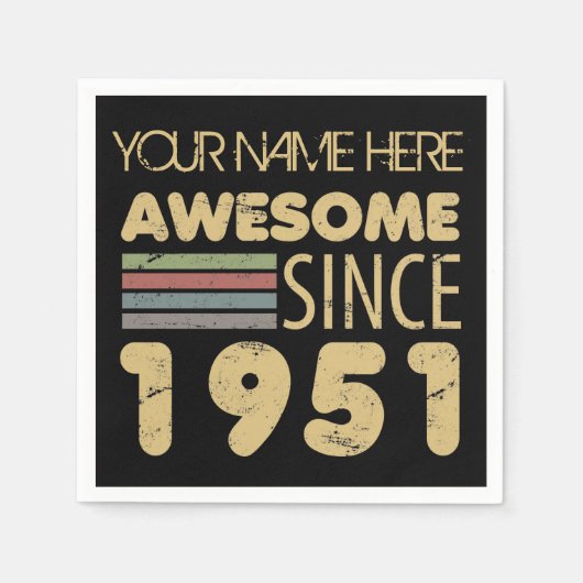  Geweldige 1951 70e verjaardag Servet (Voorkant)
