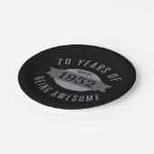 Geweldige 1952 70e verjaardag papieren bordje (Gekanteld)