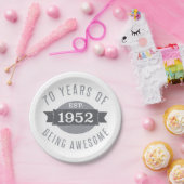 Geweldige 1952 70e verjaardag papieren bordje (Feest)