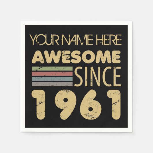 Geweldige 1961 60e verjaardag Servet (Voorkant)