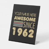  Geweldige 1962 60e verjaardag Reclamebord Met Voetstuk (Voorkant)