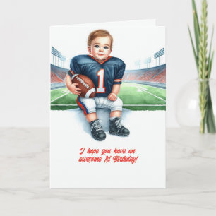Geweldige 1e verjaardag Football Kaart