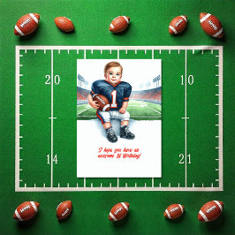 Geweldige 1e verjaardag Football Kaart