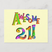 Geweldige 21 T-shirts en cadeautjes op zaterdag Briefkaart (Voorkant)