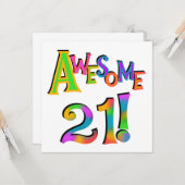 Geweldige 21 T-shirts en cadeautjes op zaterdag Kaart (Voorkant / Achterkant in situ)