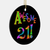 Geweldige 21 T-shirts en cadeautjes op zaterdag Keramisch Ornament (Rechts)