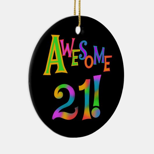 Geweldige 21 T-shirts en cadeautjes op zaterdag Keramisch Ornament (Rechts)