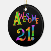 Geweldige 21 T-shirts en cadeautjes op zaterdag Keramisch Ornament (Links)