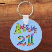 Geweldige 21 T-shirts en cadeautjes op zaterdag Sleutelhanger (Voorkant)