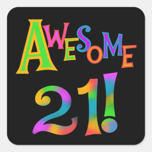 Geweldige 21 T-shirts en cadeautjes op zaterdag Vierkante Sticker