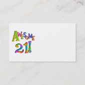 Geweldige 21 T-shirts en cadeautjes op zaterdag Visitekaartje (Achterkant)