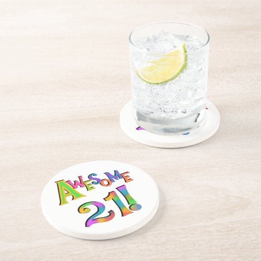 Geweldige 21 T-shirts en cadeautjes op zaterdag Zandsteen Onderzetter (Zijkant)