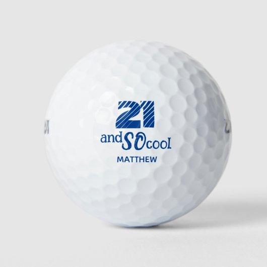 Geweldige 21e verjaardag golfballen 21 jaar feest (Voorkant)