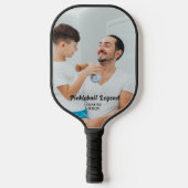 Geweldige 2 Grote foto's Uw aangepaste tekst Pickleball Paddle (Voorkant)