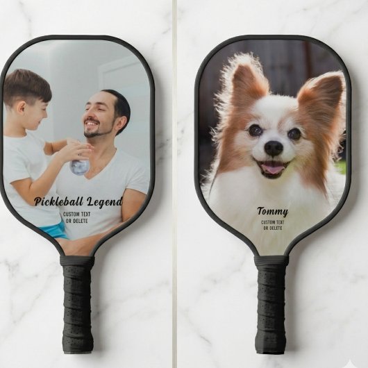 Geweldige 2 Grote foto's Uw aangepaste tekst Pickleball Paddle