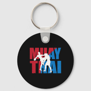 Geweldige 2 Muay Thai Vechtersontwerp Kickboxer Mm Sleutelhanger