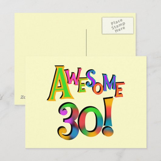 Geweldige 30 T-shirts en cadeautjes op zaterdag Briefkaart (Voorkant / Achterkant)