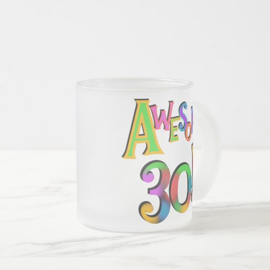 Geweldige 30 T-shirts en cadeautjes op zaterdag Matglas Koffiemok (Voorkant rechts)